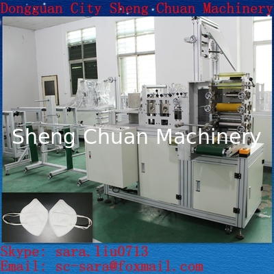 High Efficiency Non-woven Butterfly Type Folding Mask Making Machine/Solid Mask Machine