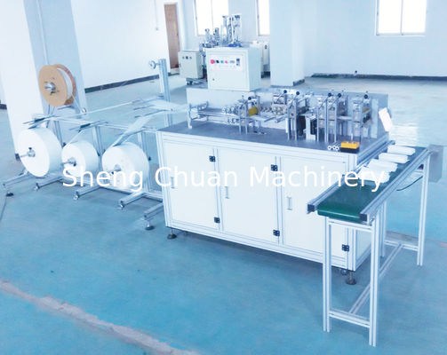 Fully Automatic 3ply Flat Face Mask Blank Machine, PLC Control, 120-130 Pcs/Min